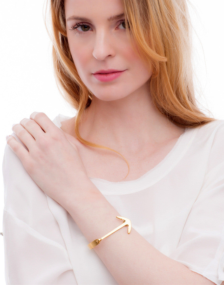 Gold Anchor Cuff_Benique_Model_Benique