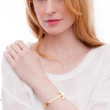 Gold Anchor Cuff_Benique_Model_Benique