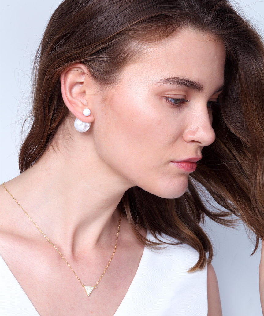 Double Pearl Ear Jacket_Model_Benique