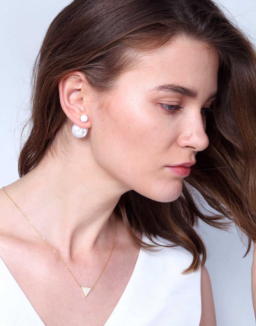 Double Pearl Ear Jacket_Model_Benique