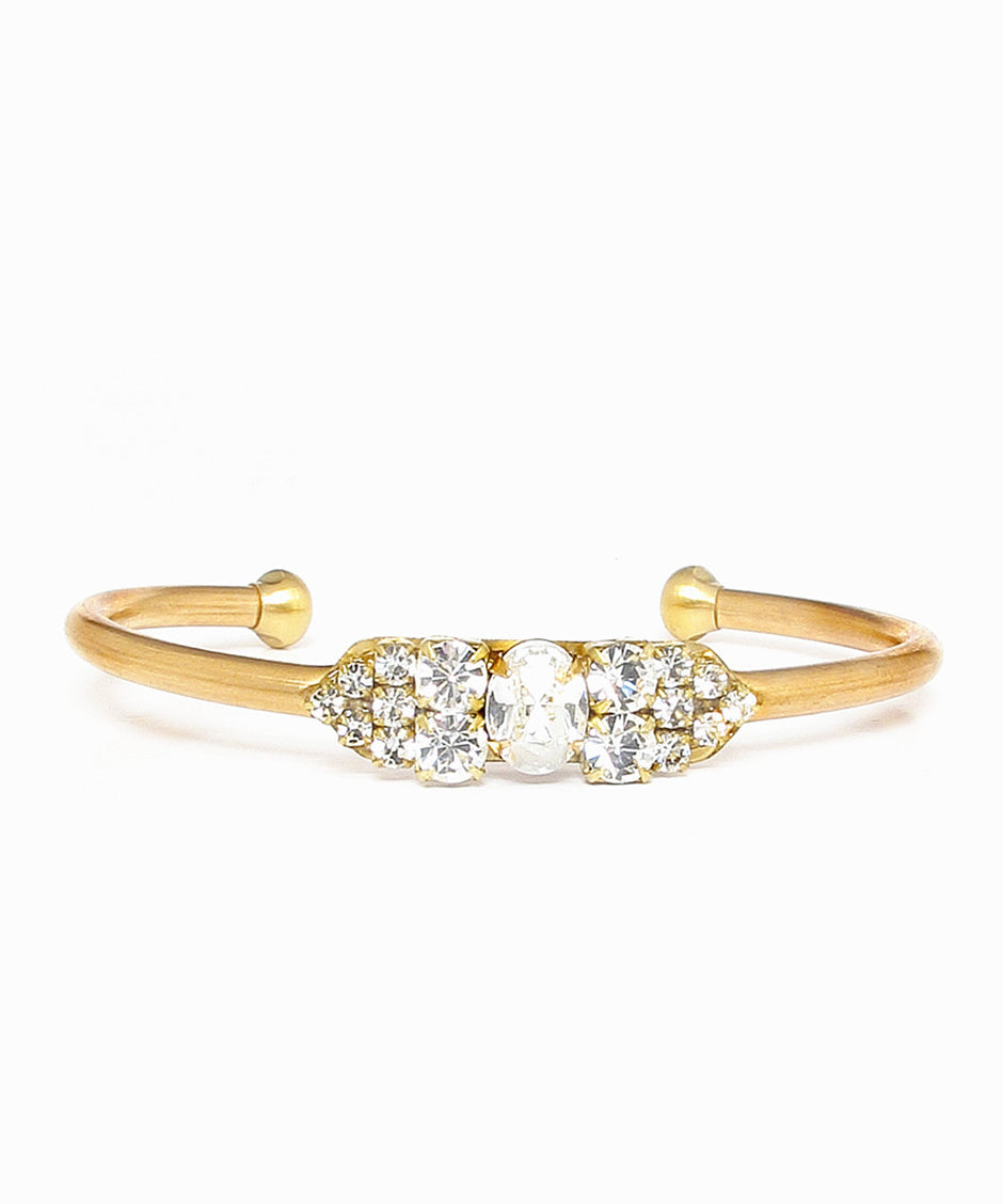Vintage Crystal Open Bangle-5
