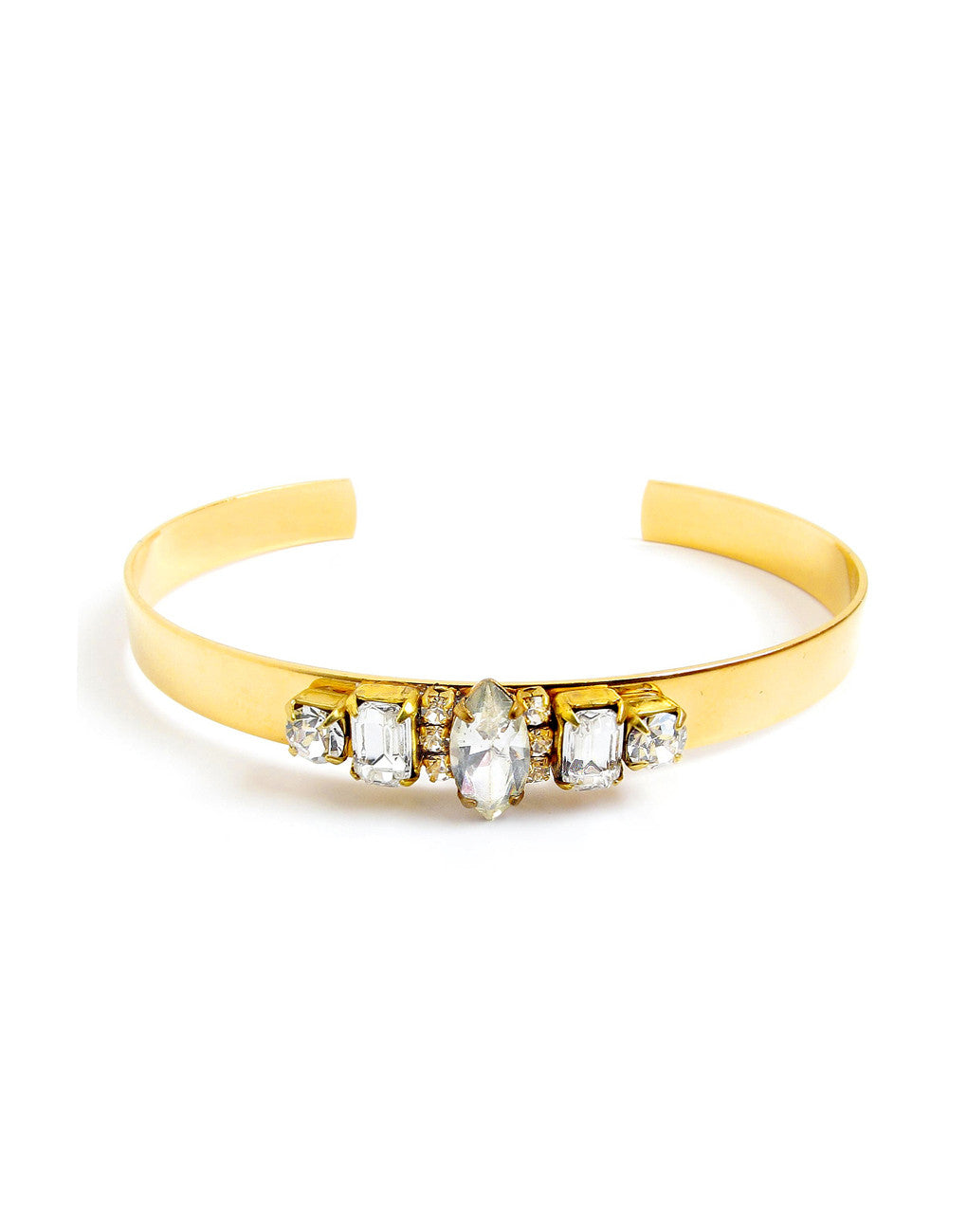 Vintage Thin Gold Cuff Bracelet-4