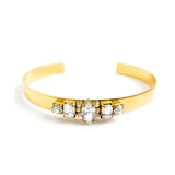 Vintage Thin Gold Cuff Bracelet-4