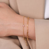 CZ Crystal Bezel Bracelet