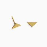 Minimalist Mini Triangle Stud (Gold)