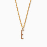 Initial E Pendant Necklace