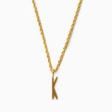 Initial K Pendant Necklace