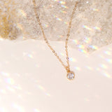 Clear Crystal Drop Necklace