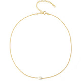 Tiny Single Pearl Choker