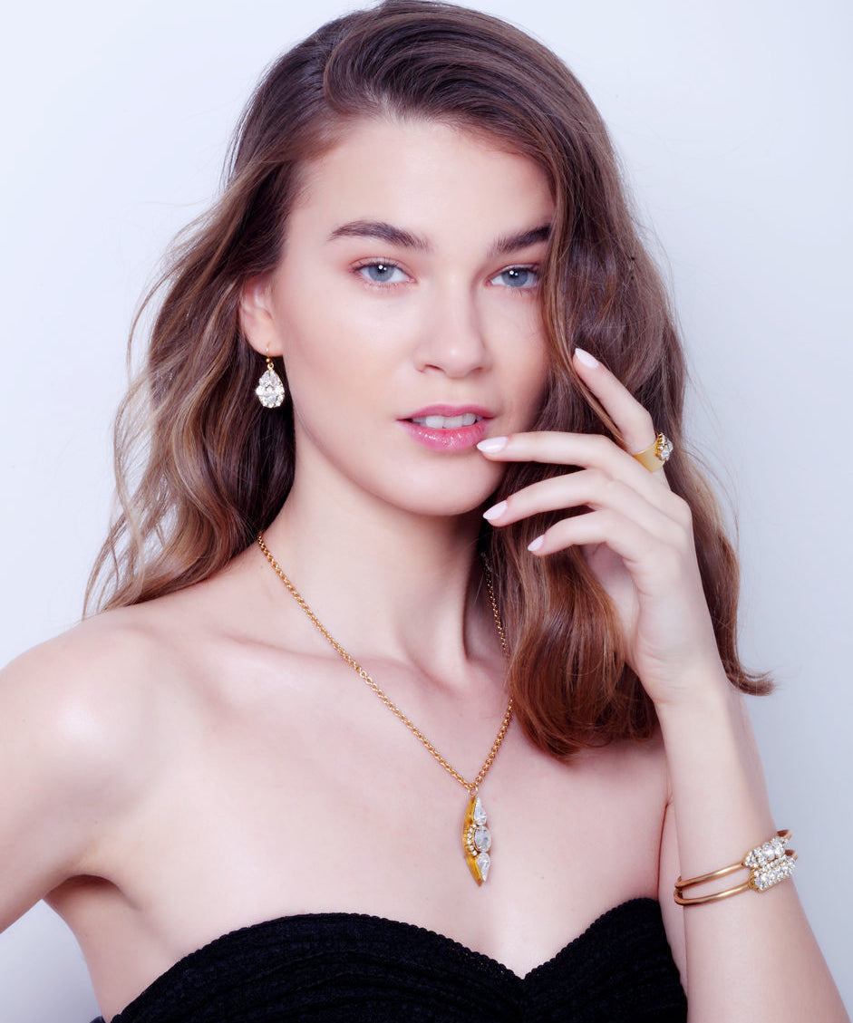 Vintage Statement Drop Earrings-3