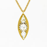Vintage Crystal Marquise Necklace