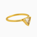 Triangle Crystal Diamond Ring