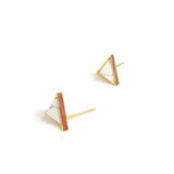 Dusk to Down Marble Studs (Gold)_Benique