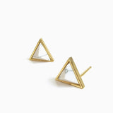 Dusk to Down Marble Studs (Gold)