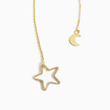 Cresent & Star Y Necklace