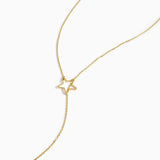 Cresent & Star Y Necklace