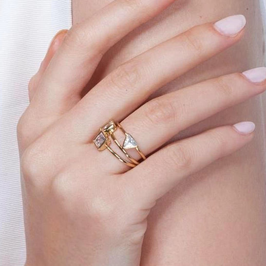 Square Clear Diamond Ring_Model2_Benique
